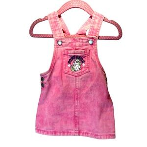 My Little Pony Baby Girl’s Pink Pony Club Denim Jumper Dress Size 12 Months
